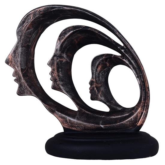 Estátua de rosto de anel de senhora para decoração de casa, peça de exposição, arte moderna, rosto de senhora