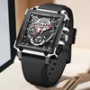 Creative Watch For Men Fashion Hollow Square Quartz Man Wristwatch Outdoor Sport Luminous Waterproof Chronograph Clock Male