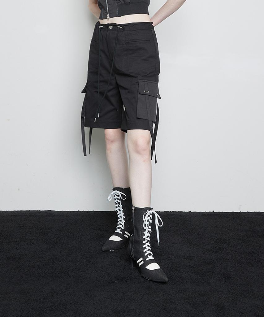 LARTIGENT L3 Ribbon Pocket Short(Black)