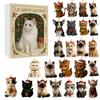Christmas Cat Acrylic Advent Calendar With 24 Decor Slots For Holiday Celebrations