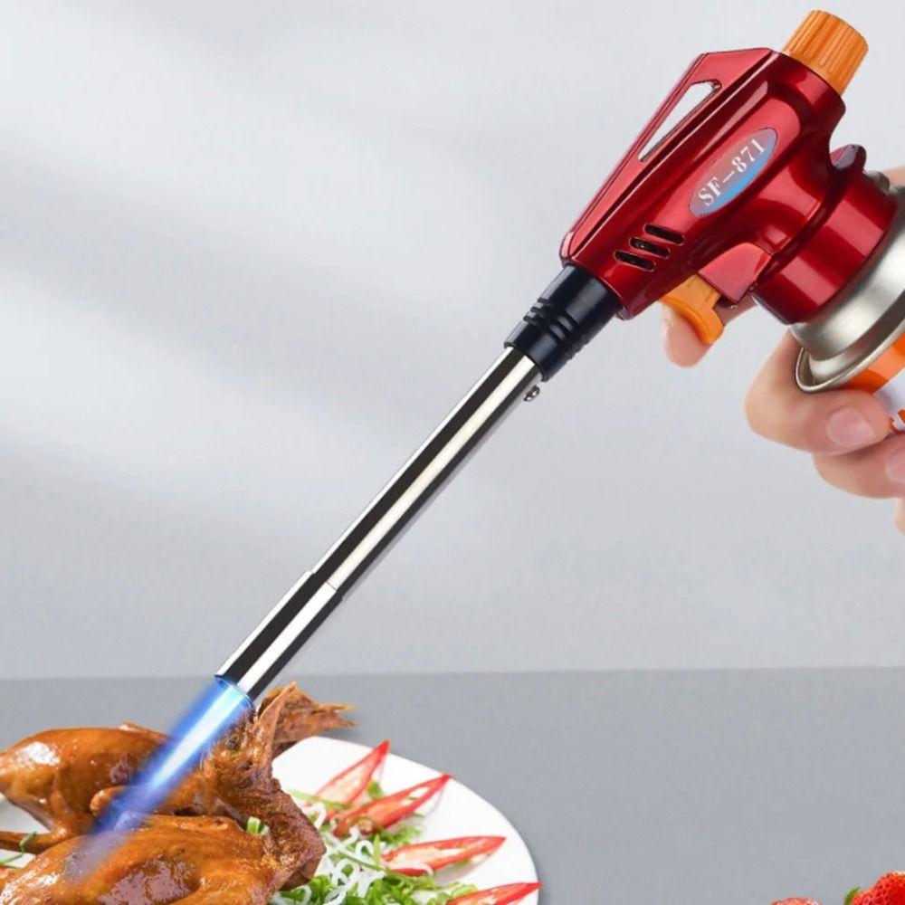 High Temperature Resistance Fire Burner Fuel Torch Adjustable Portable Flamethrower  Roast Pig Hair