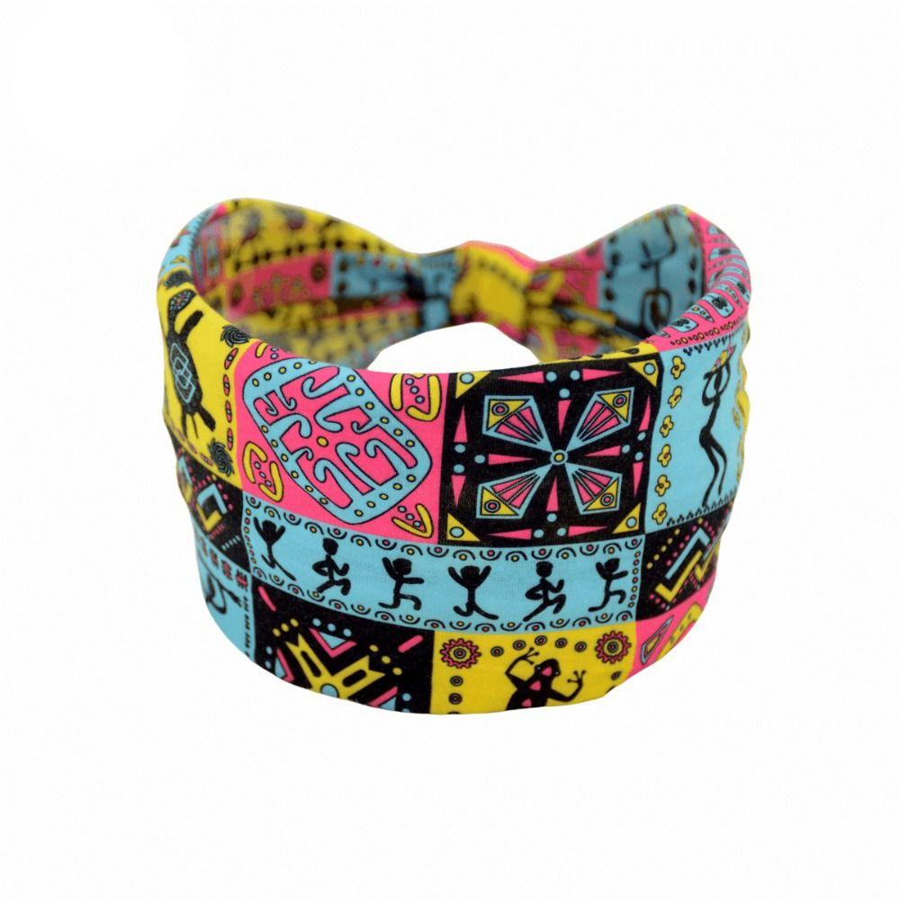 

Elastic Yoga Hairband African Style Sports Headband Fashion Wide Hair Band Women 8
