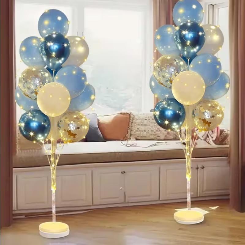 1 Set Geburtstag Ballonständer-Kit, Ballonständer mit Sockel und Stange für Hochzeits-Geburtstagsparty-Dekoration