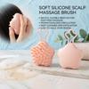 Scalp Massage Brush For Hair Washing Dry And Wet Use With Soft Silicone Bristles