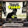 Wall Hanging Tapestry Custom NameTravis Scott Pattern Personalized Printed Fabric Wall Decor