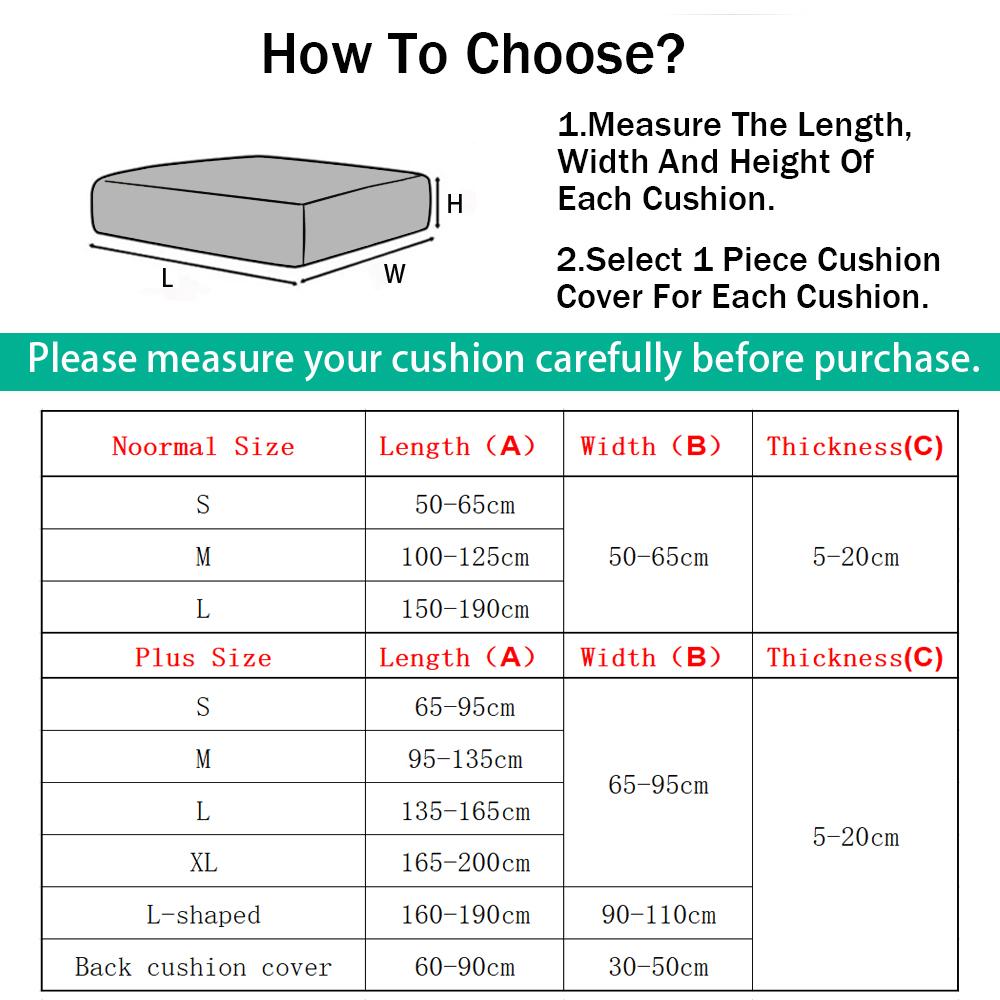 Jacquard Sofa Furniture Seat Cushion Protective Covers Stretchy Soild Colour Anti -Dirty L -Shaped Couch Covers Removable Sofa Slipcover Home Office