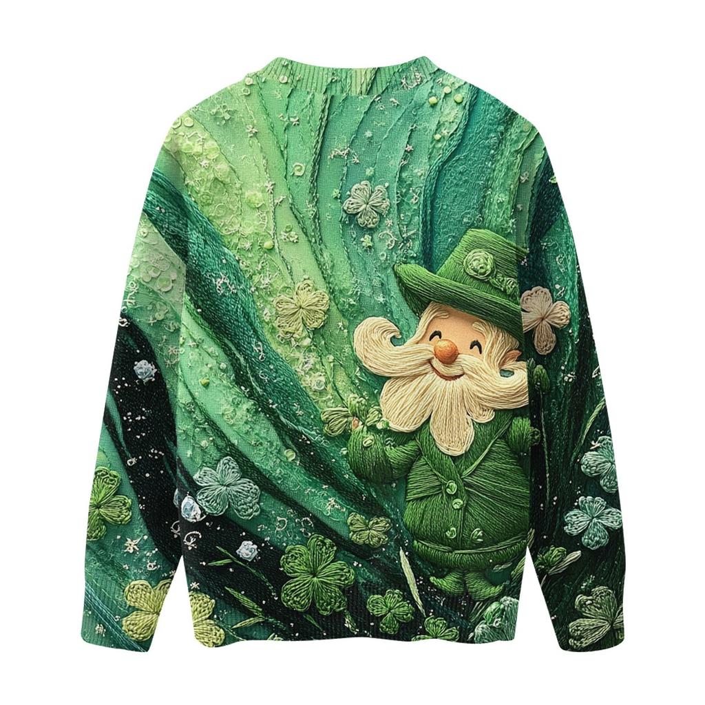 St. Patrick's Day Sweatshirts For Children Boys And Girls Knit Sweater Cute Shirt Fall Crewneck Pullover Tops