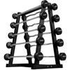 E-Langyan Rubber Coated Fixed Barbells, Kettlebells & Rack