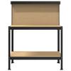vidaXL Werkbank Schwarz 114 x 54 x 145 cm Sperrholz und Metall