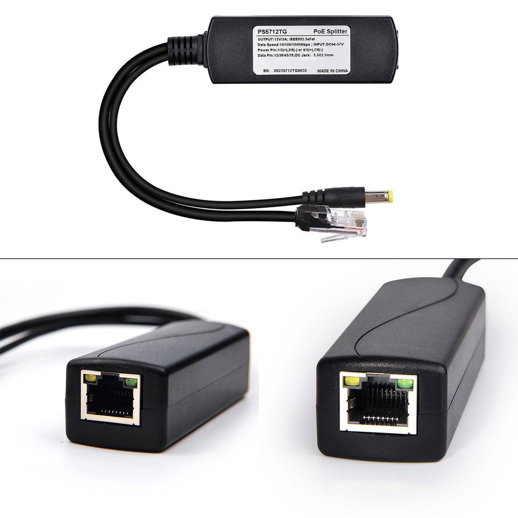 30W Gigabit POE Splitter DC5.5x2.1mm Netzteil für effiziente Stromverteilung in Büro-Netzwerkgeräten