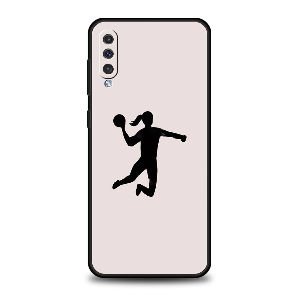 Phone Case For Samsung A24 A12 A14 A32 A50 A70 A20E A20S A10S A22 A30 A40 A34 A54 A42 A52 5G A02S A04s Soft Cover Handball Sport