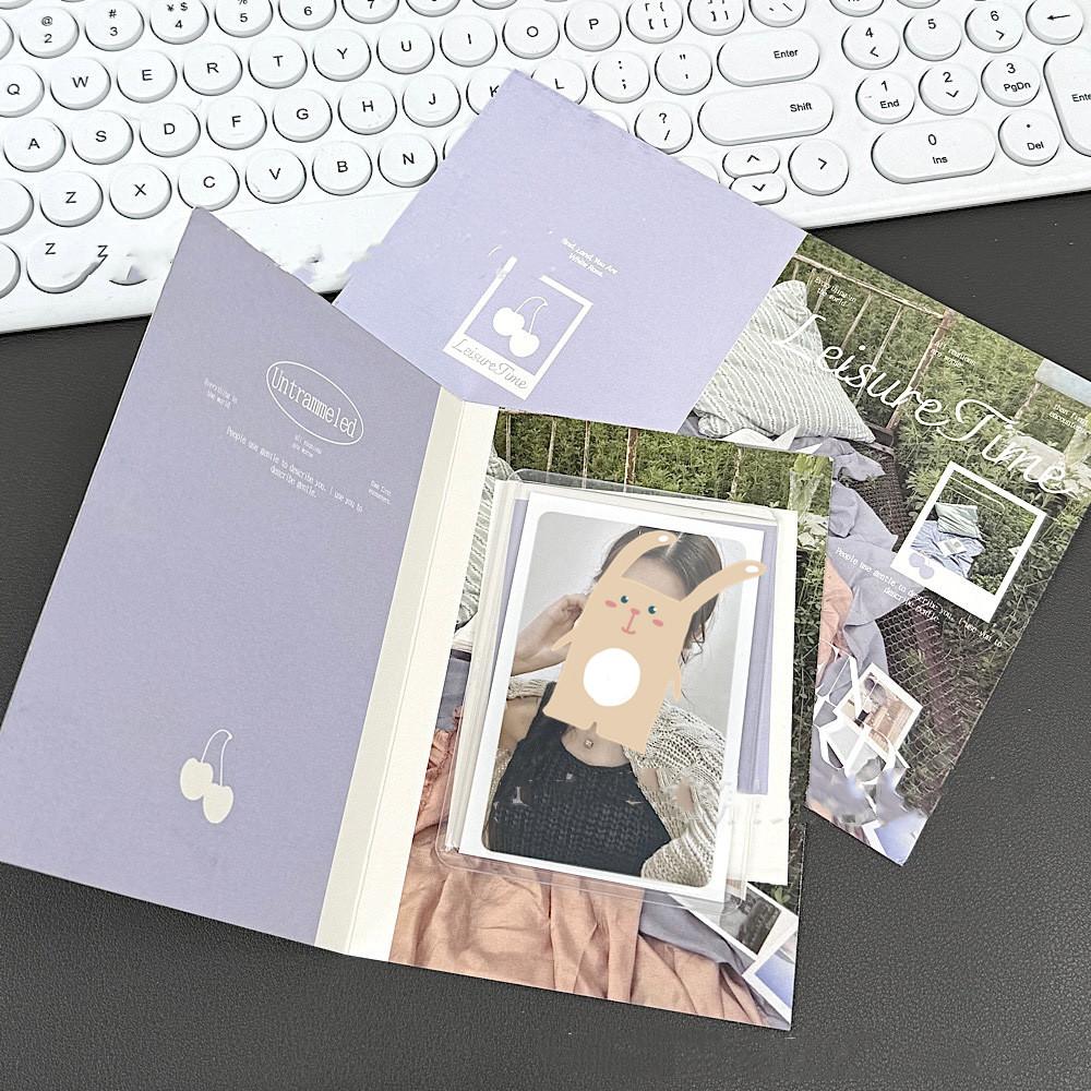 10Pcs Cute Korean Kpop Photocard Holder 3-inch Photocard Back Card Foldable Card Holder Decor Paper Board DIY Packing Material
