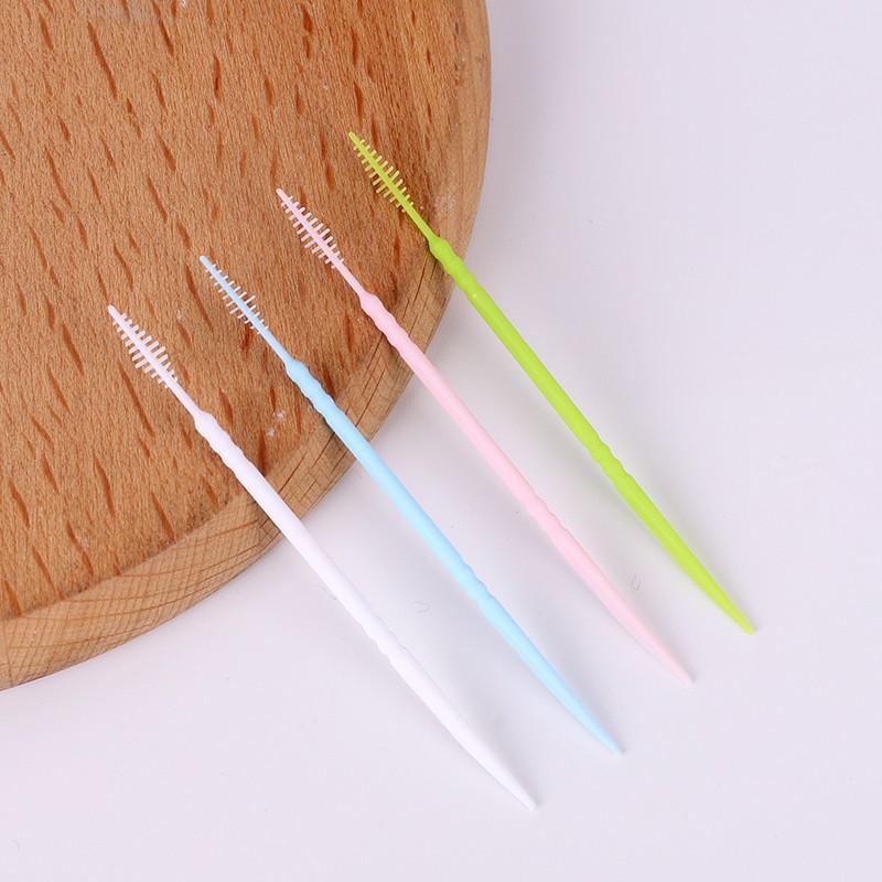 Korean-Style Portable Double-Ended Odorless Toothpicks - 50 Count for Daily Use and Travel