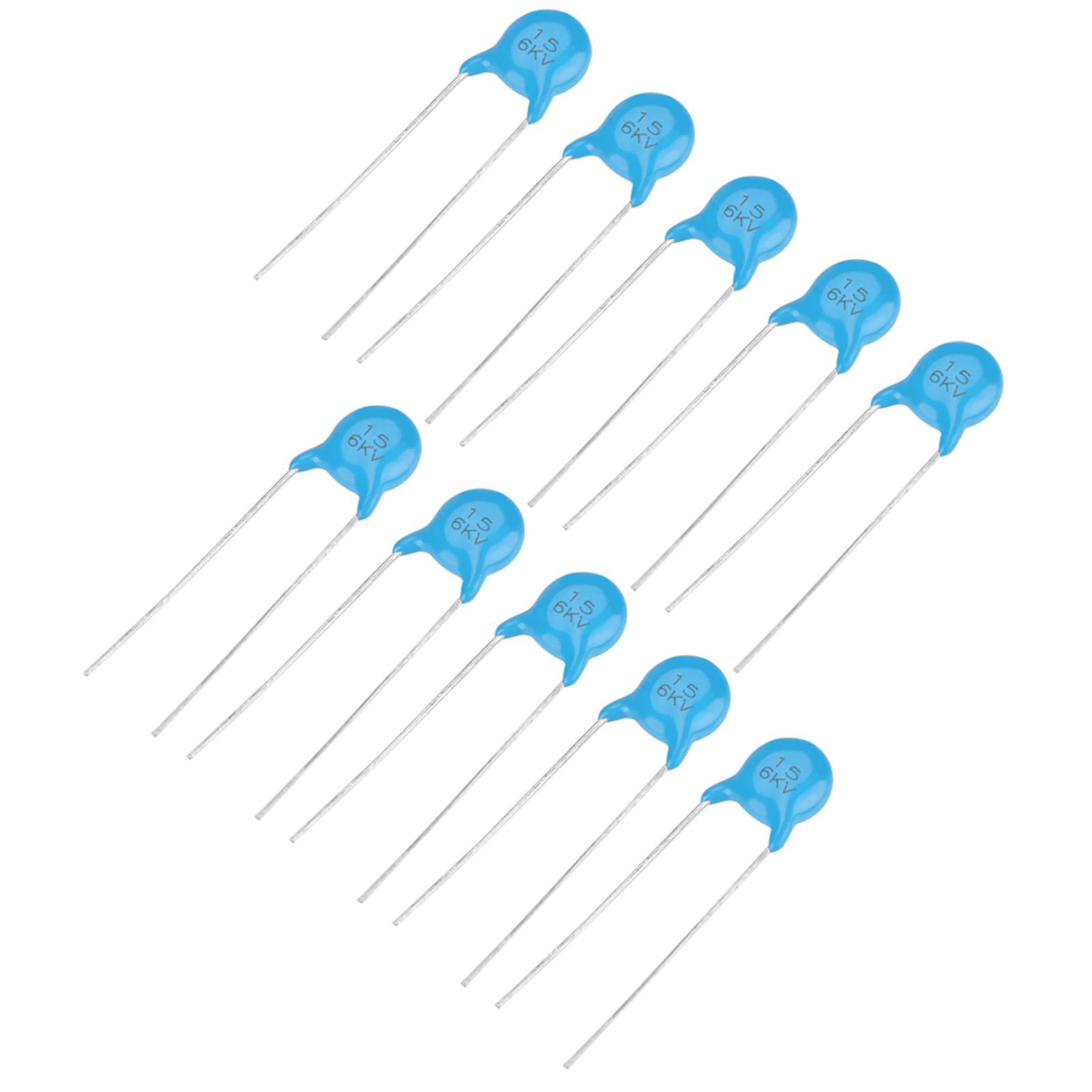

10pcs 6KV 15PF 15 High Voltage Ceramic Capacitor Set Electronic Parts