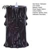 Halloween Led Candle Flameless LED Candle Spooky Face Tree Stump Pillar Haunted House Scene Prop Wax Drip Flickering Fake for Party Indoor Decoration
