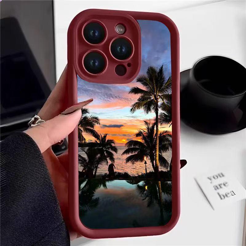 Coconut Tree iPhone 16 Pro Case - Compatible with iPhone 15, 14, 13 Pro Max, 12X, European & American Design