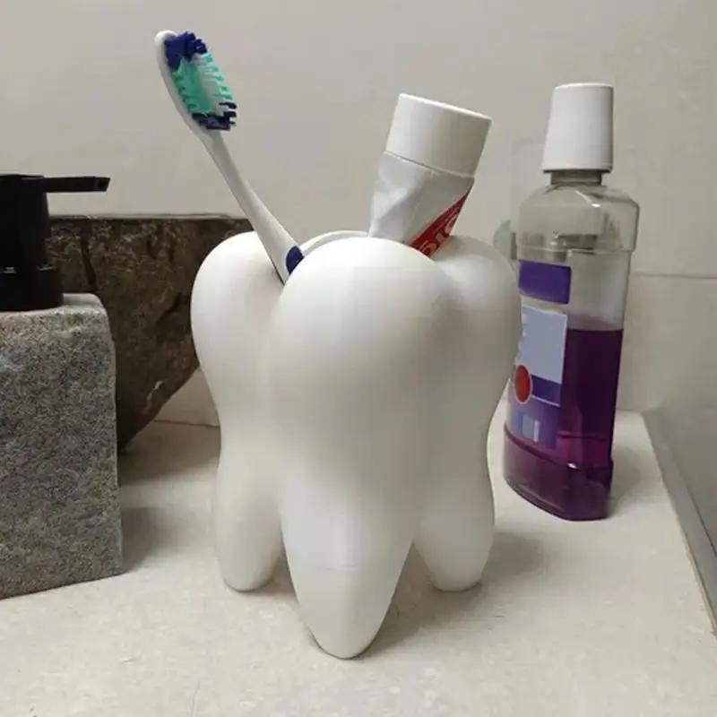 Toothbrush Holder, Tooth Shape, Pencil Cup, Cute Succulent Flowerpot, Stationery Container, Desk Ornament