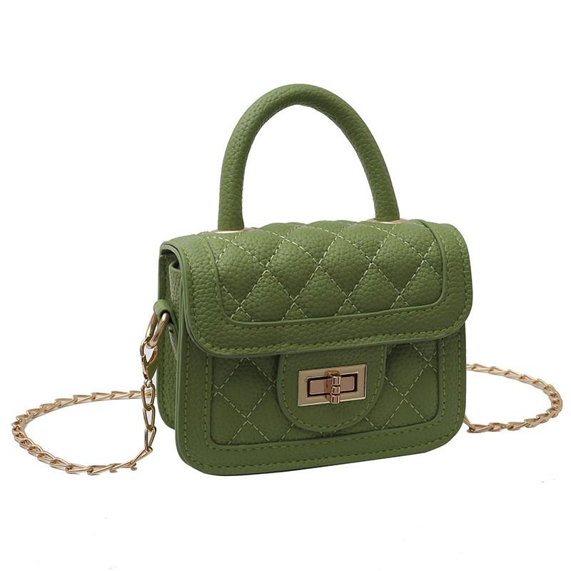 Bag Lingge Pu Material Princess Style Fashionable Bag For Middle School Girls