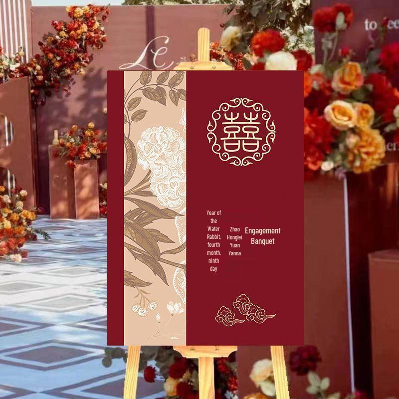Wedding Ceremony Engagement Welcome Sign - Decorative Guide and Water Board Stand