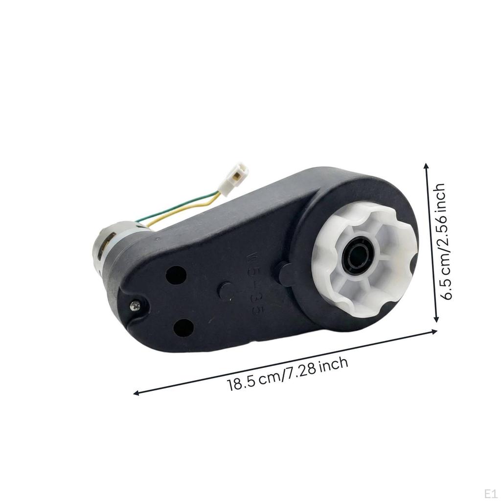 Children's Electric Car Gearbox Black Housing RS775 Motor White Output Gear