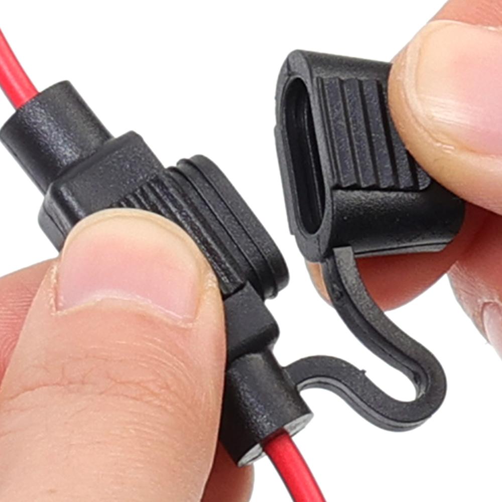 Mini Blade Fuse Holder 18AWG Waterproof Auto Boat Inline Copper Contacts Circuit Protection 32V 15A Car Replacement Accessories Fuse Holders1