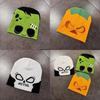 Skull Pumpkin Halloween Pattern Knitted Cap With Show Eyes Fashion Casual Hat