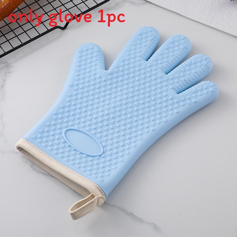 Guanti da forno in silicone con presa antiscivolo per la sicurezza in cucina, per cucinare e cuocere