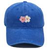Flower Embroidery 100% Cotton Washed Cherry Blossom Cowboy Hat Summer Hat Luxury Man Hat Golf Designer Golf Women Men'S Dad Hats