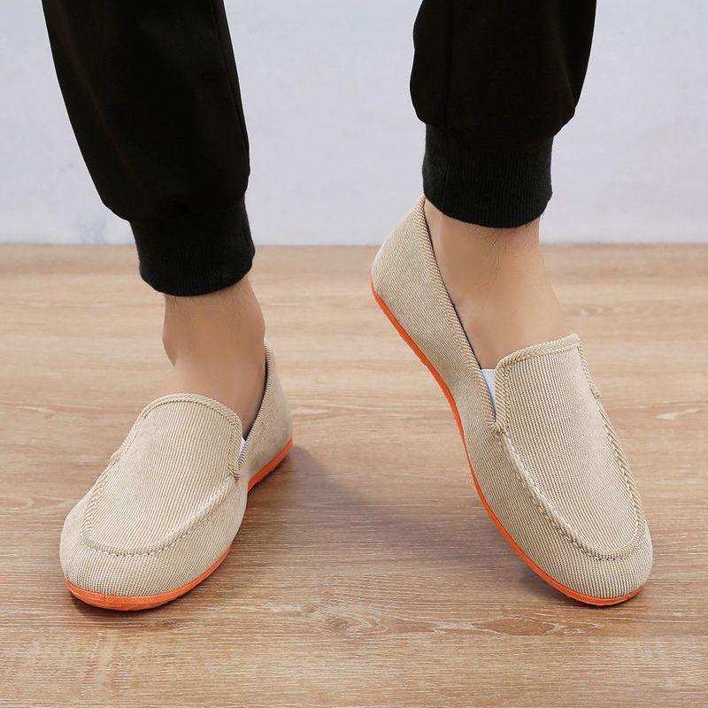 Old Beijing Cloth Shoes Pánské ležérní plátěné boty s měkkou podrážkou na plochém podpatku