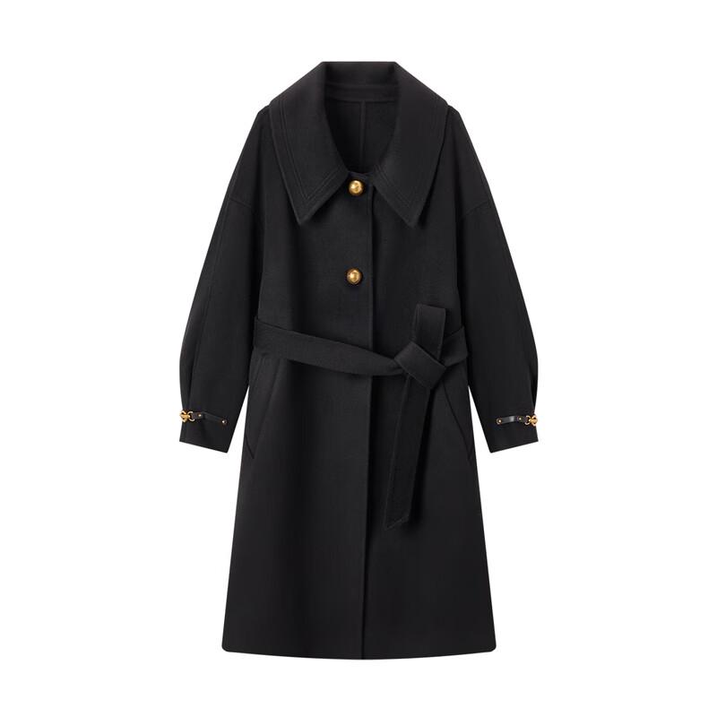Heilan Home AJT Women s Black Long Sleeve Coat EWDSJ4N012A S