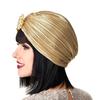 Pleated Women Turban Cap Bandana Elastic Beanies Comfortable Luxury Indian Hat  Hair Care