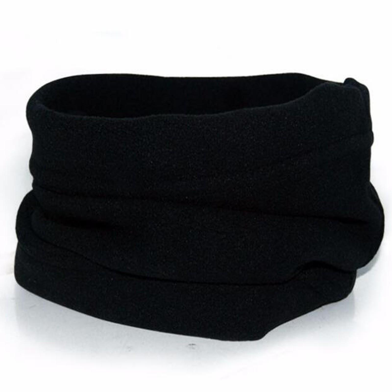 

Мужская и женская уличная флисовая куртка-нагрудник для верховой езды, теплый шарф-маска One Size чёрный