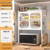 Handun Double-Door Tall-Leg Kitchen Storage Rack Set