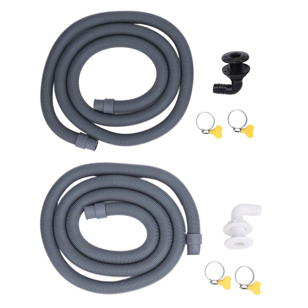 750GPH Bilge Pump Installation Kit High Pressure Resistant 19mm Dia. 2m Bilge Pump Hose with 90 Degree Fitting Check Valve