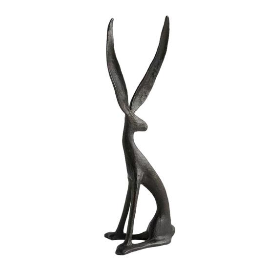 Harpiks Kaninfigur Moderne Stående Kaninstatue Innendørs Påske Bordplate Skulptur for Skrivebord Skap Bokhylle Benkeplate Hjemmebar Kontor Dekor