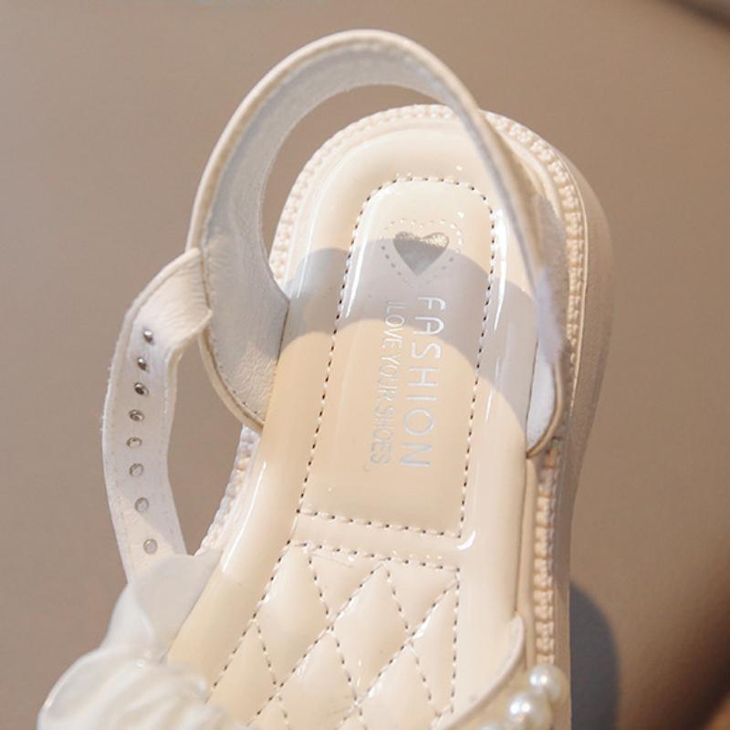 Children's shoes, girls' sandals, summer fashion, open toed flat princess shoes, little girls' student beach shoes