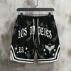 Y2K Graphic Print Basketball Shorts Men Loose Straight Beach Quick Dry Hip Hop