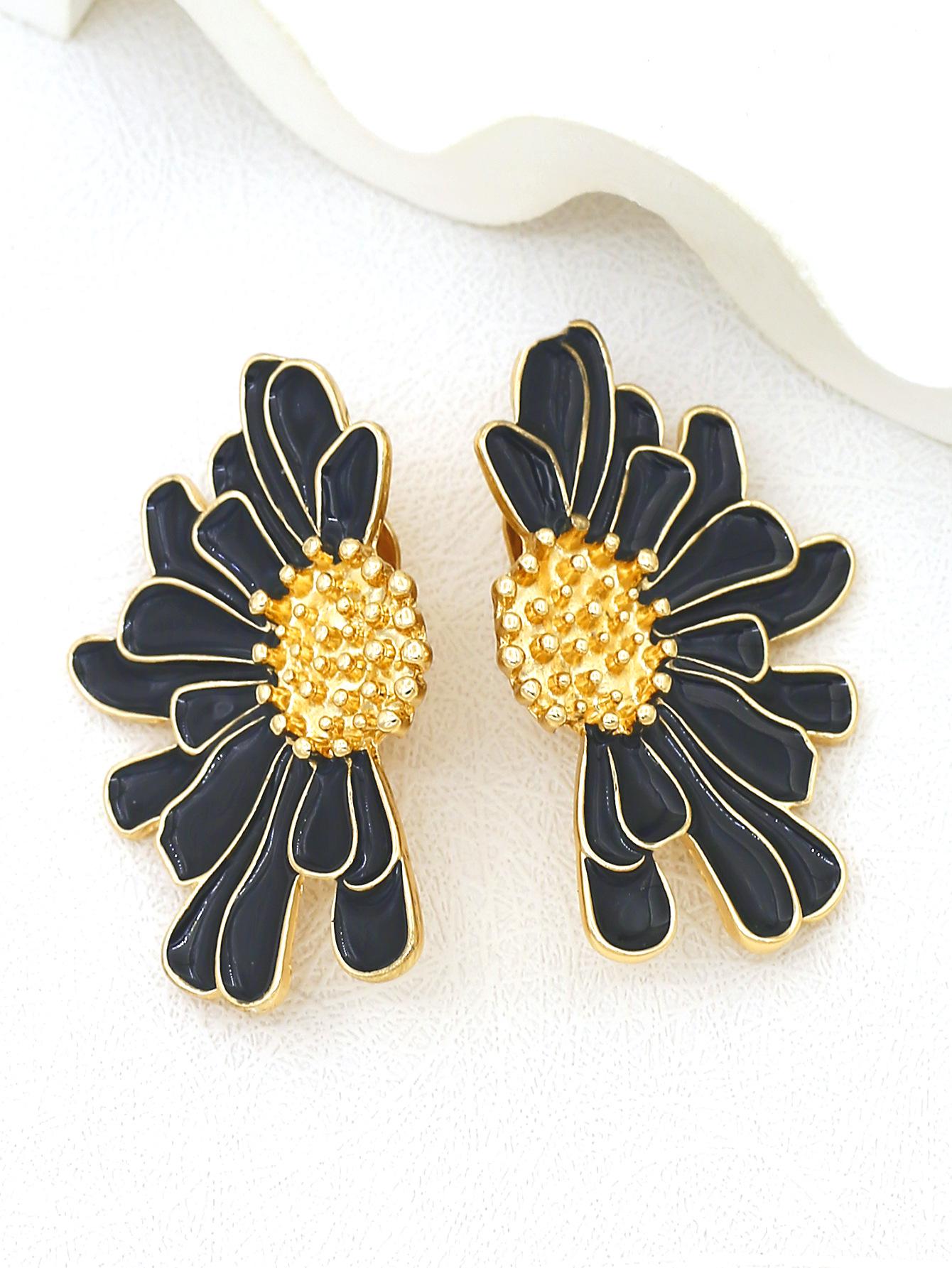 

Весенние женские клипсы-подсолнухи без прокола - Европейская и американская мода