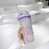 1 Pcs 550ml Water Bottle Motivational Drinking Bottle Sports with Time Marker Stickers Portable Reusable Plastic Cups