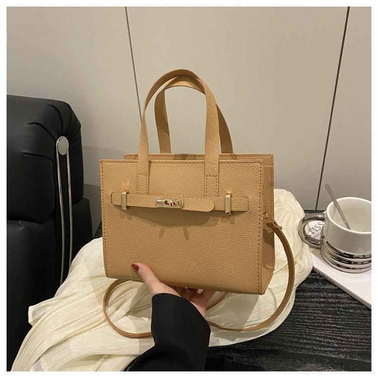 

Large capacity summer casual new retro fashion texture casual portable tote crossbody shoulder bag women хаки