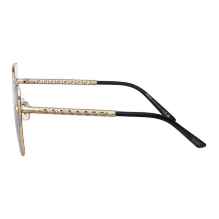 Versace Logo Irregular Shape Sunglasses Women Sunglasses Gold O2270D-O12528763