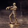 Vintage Brass Zombie Statue Horror Skull Mage Ghost Sculpture Death Reaper Figurine Prank Decoration Desktop Ornament Home Decor