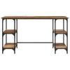 Vintage Style Desk with Shelf Reclaimed Wood Look 140 x 50 x 75 cm Particleboard