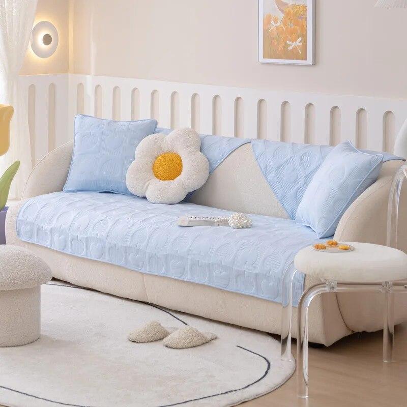Four Seasons Universal Sofa Cushion Living Room Non-slip Sofa Cover Cotton Fabric Art Couch Cover Cushion Leather Sofa Cover