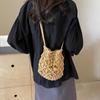 Geantă de mână țesută Fashion Boho Hollow Out Handmade Bucket Crossbody Bag Summer Beach Bag Tricotat Husă pentru telefon