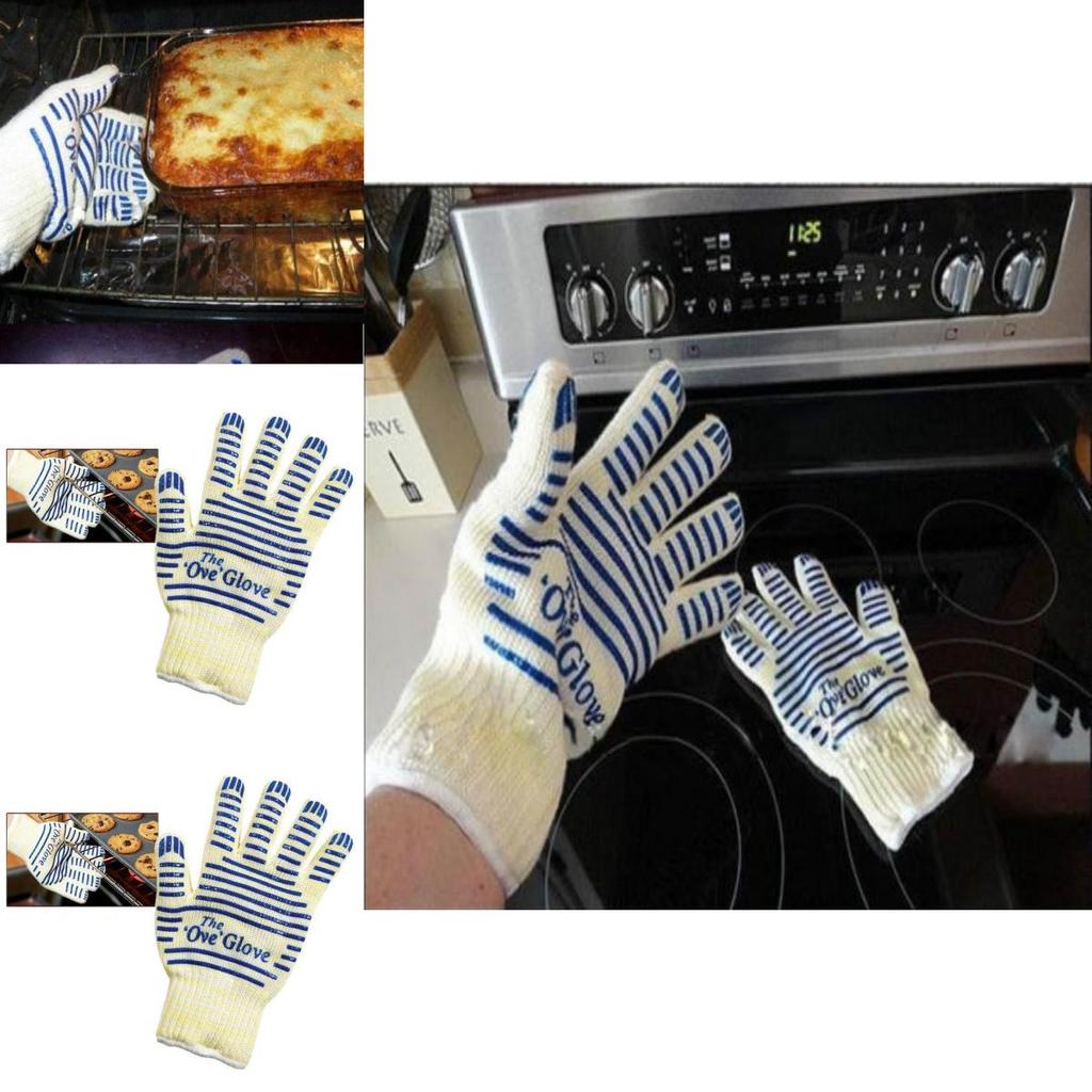 Hitzebeständige Ofenhandschuhe Mit Silikongriff Für Küche Lebensmittelzubereitung Und Grillen