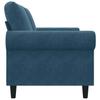 Vidaxl Sofa 2-Osobowa, Niebieski, 140 Cm, Tapicerowana Aksamitem