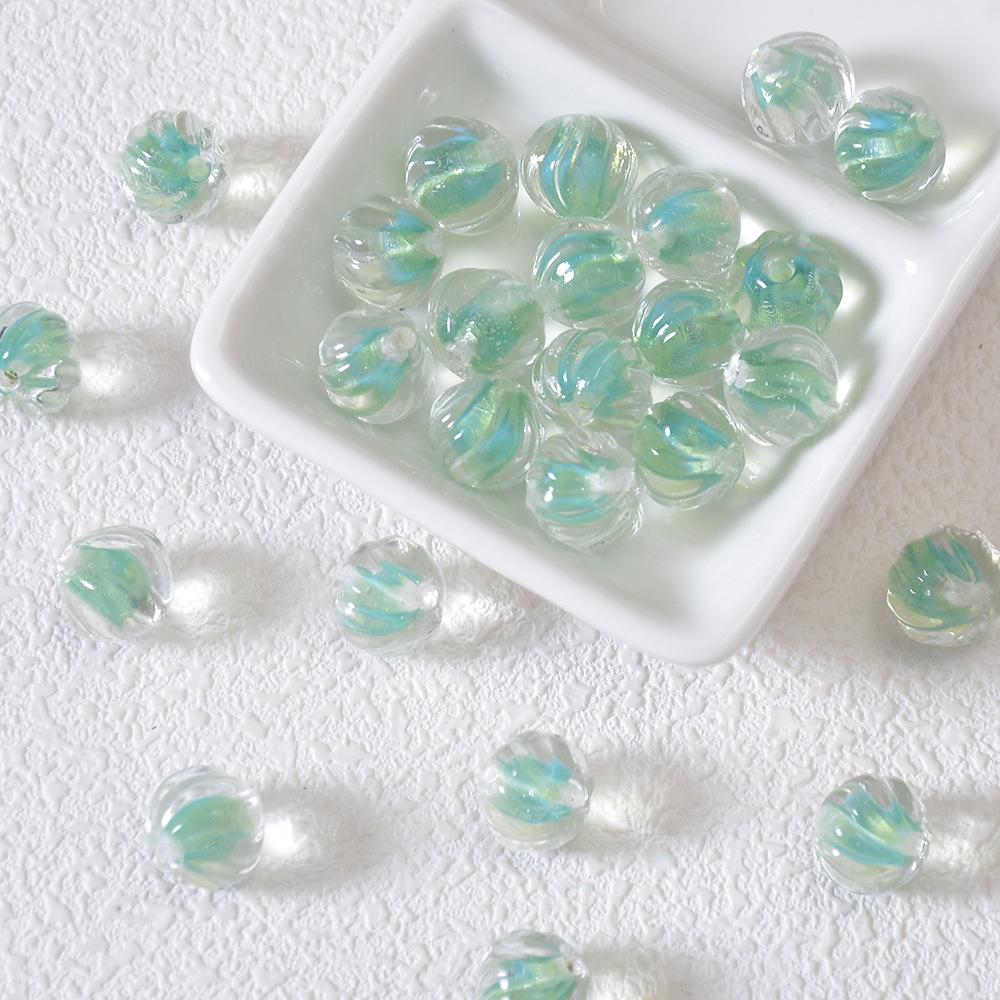 Yori 10Pcs/Bag Glass Watermelon Lantern Beads Handmade DIY Beaded Materials Bracelet Necklace Jewelry Gift Box