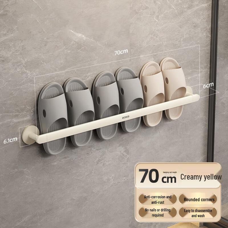 HANDUNYOU Bathroom Wall-Mounted Slipper Rack
