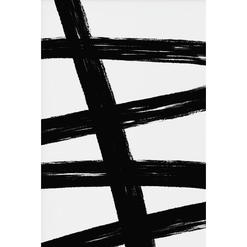 Neutral Geometric Circle Abstract Boho Black Brush Strokes Line Art Poster Print Canvas Painting Minimalist Wall Room Home Decor
